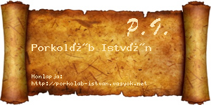 Porkoláb István névjegykártya