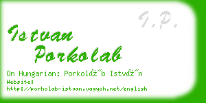 istvan porkolab business card